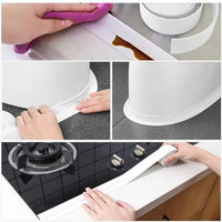 Joint d’étanchéité PVC – La solution simple et propre - Outils De Jardinage® - Joint d’étanchéité PVC - joint adhésif pour cuisine et salle de bain - Quincaillerie - ruban d’étanchéité auto - adhésif